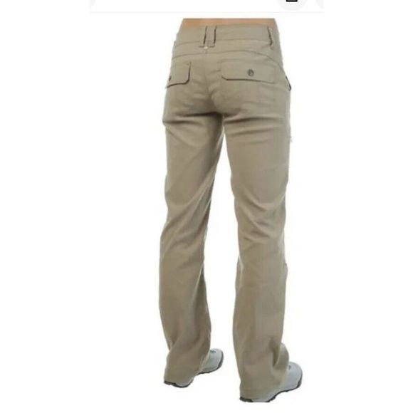 PrAna Women Sz 2 Inseam 30” Halle Pants Khaki Beige Hiking Roll Up Leg $89 - Picture 12 of 16